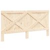 vidaXL Headboard Natural Pine Solid Pine Wood Double Durable Headboard
