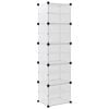 vidaXL Shoe Rack Transparent PP Plastic, Steel 60.4 in height Stackable