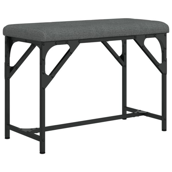 vidaXL Dining Bench Dark Grey, Powder-Coated Steel