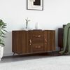 vidaXL Sideboard Brown oak Engineered wood, metal Medium Sideboard