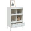 vidaXL Highboard White Cold-rolled steel Small White Highboard