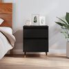 vidaXL Bedside Cabinet Black Engineered wood, Metal 15.7x13.8x19.7 in