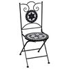 vidaXL Mosaic Bistro Set Black and White