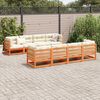 vidaXL Garden Sofa Set Wax brown Solid pine wood Modular Garden Sofa Set