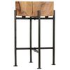 vidaXL Side Table Natural Wood Solid Acacia wood, powder-coated steel