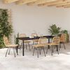 vidaXL Garden Dining Set 7 pcs Brown Powder-Coated Steel