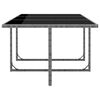 vidaXL Outdoor Dining Set Grey PE Rattan Large Removable Covers