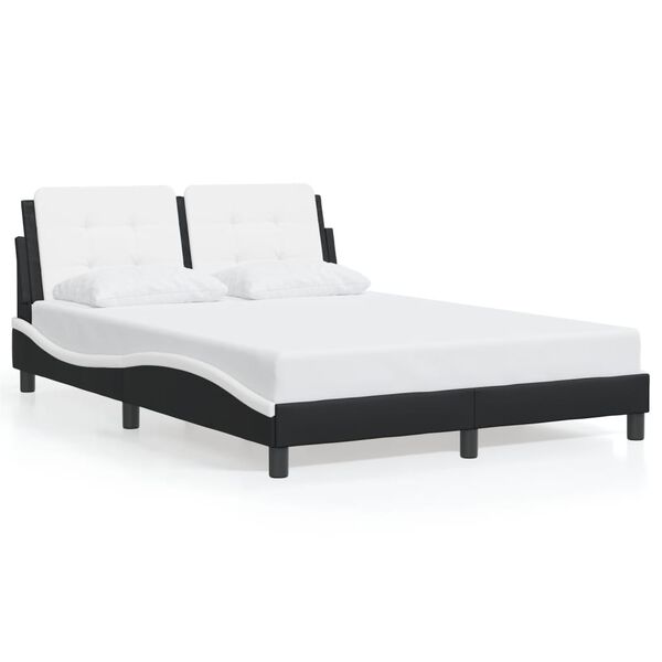 vidaXL Bed Frame Black and White