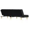 vidaXL Sofa Bed Black Fabric (100% polyester), plywood Standard