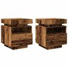 vidaXL Bedside Cabinet Set of 2 Old wood Engineered wood Medium