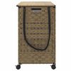 vidaXL Laundry Basket with Wheels 26.0x13.8x23.6" Rattan