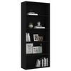 vidaXL Book Cabinet Black Engineered Wood Tall Book Cabinet