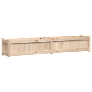 vidaXL Garden Planter Natural wood Solid pine wood Large