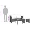 vidaXL Garden Sofa Set Light Grey PE Rattan Medium Modular