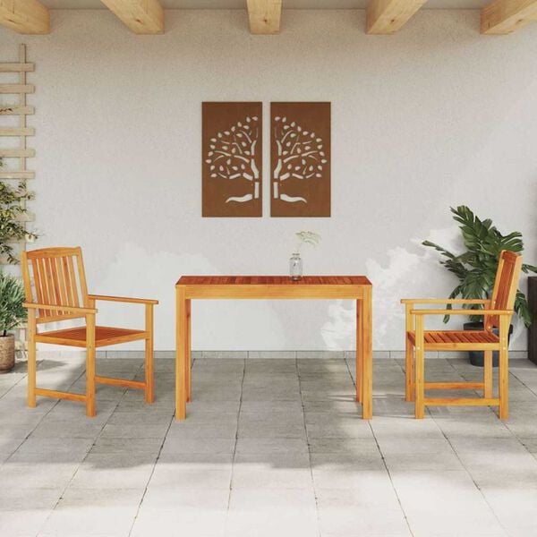 vidaXL Garden Dining Set 3 pcs Brown Solid Acacia wood