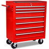 Red Workshop Tool Trolley 7 Drawers