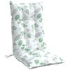 vidaXL Highback Chair Cushion Set of 4 Leaf Pattern