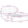 vidaXL Bed Frame Taupe