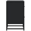vidaXL Bedside Cabinet Set of 2 Black Engineered wood, steel Medium