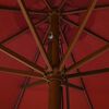 vidaXL Garden Parasol Terracotta Polyester, Laminated Bamboo, Hardwood