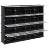 vidaXL Storage Cube Organizer Black Polypropylene Large