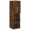 vidaXL 7 Piece TV Wall Stand Set with LED Lights Smoked Oak