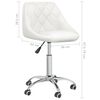 vidaXL Dining Chair Set of 4 White Chrome Steel, Faux Leather Medium