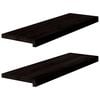vidaXL Stair Tread Set of 2 Dark brown Solid oak wood