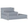 vidaXL Raised Bed Grey Solid pine wood Medium Stackable Raised Bed