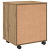 vidaXL Rolling Cabinet Artisan Oak Engineered Wood Medium