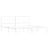 vidaXL Bed Frame White Powder-coated steel Full Bed Frame Rectangular