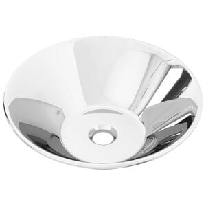 vidaXL Wash Basin 16.5x5.5" Ceramic Silver