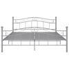 vidaXL Bed Frame Gray Powder-coated metal 55 x 78.7 in Durable