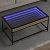 vidaXL Coffee Table Sonoma Oak Engineered wood, glass, metal Medium