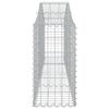 vidaXL Arched Gabion Baskets 8 pcs 78.7"x11.8"x23.6"/31.5" Galvanized Iron