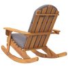 vidaXL Rocking Chair Dark grey and Natural wood