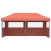vidaXL Party Tent Terracotta fabric, Blue frame