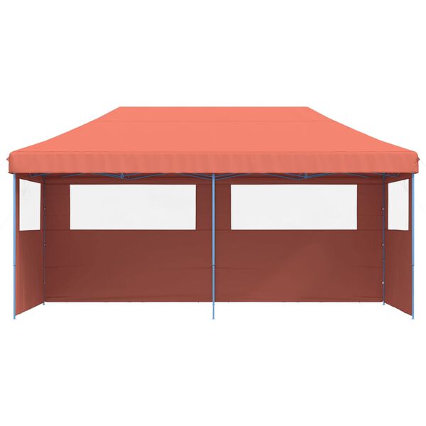 vidaXL Party Tent Terracotta fabric, Blue frame