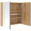 vidaXL Bathroom Cabinet Oak MDF with melamine finish, glass Medium