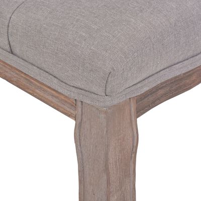 vidaXL Bench Fabric Solid Wood 43.3"x15"x18.9" Light Gray