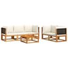 vidaXL Garden Sofa Set Black Solid acacia wood 6 Piece Modular