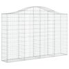 vidaXL Gabion Basket Silver Galvanized Iron 78.7 x 11.8 x 47.2 in