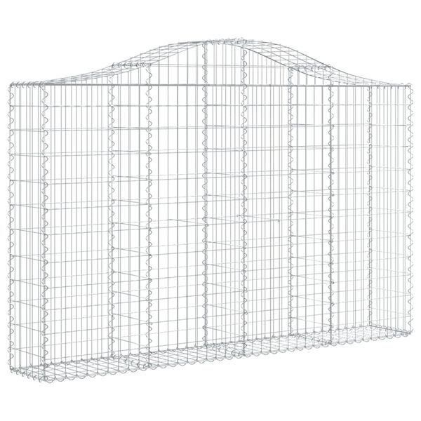 vidaXL Gabion Basket Silver Galvanized Iron 78.7 x 11.8 x 47.2 in