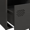 vidaXL Bedside Cabinet Black Cold-rolled steel Compact Bedside Cabinet