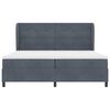 vidaXL Box Spring Bed Dark Grey 78.74 x 78.74 in Polyester