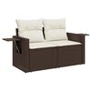 vidaXL Garden Sofa Set Brown and Cream