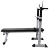 vidaXL Workout Bench with Weight Rack, Barbell and Dumbbell Set 264.6 lb