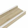 vidaXL Wall Shelf Set of 4 White MDF 15.7x3.5x1.2 in Wall mounting