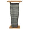vidaXL Bar Table Grey PE rattan Medium Durable Bar Table Square