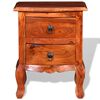 vidaXL Nightstand Brown Solid Acacia Wood Nightstand Rectangular